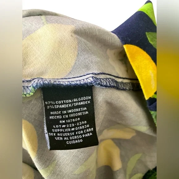 Lemon Be by Chetta B Dress Size 14 Cute Fruit A Line Summer Lemonade Stretch - Picture 6 of 6